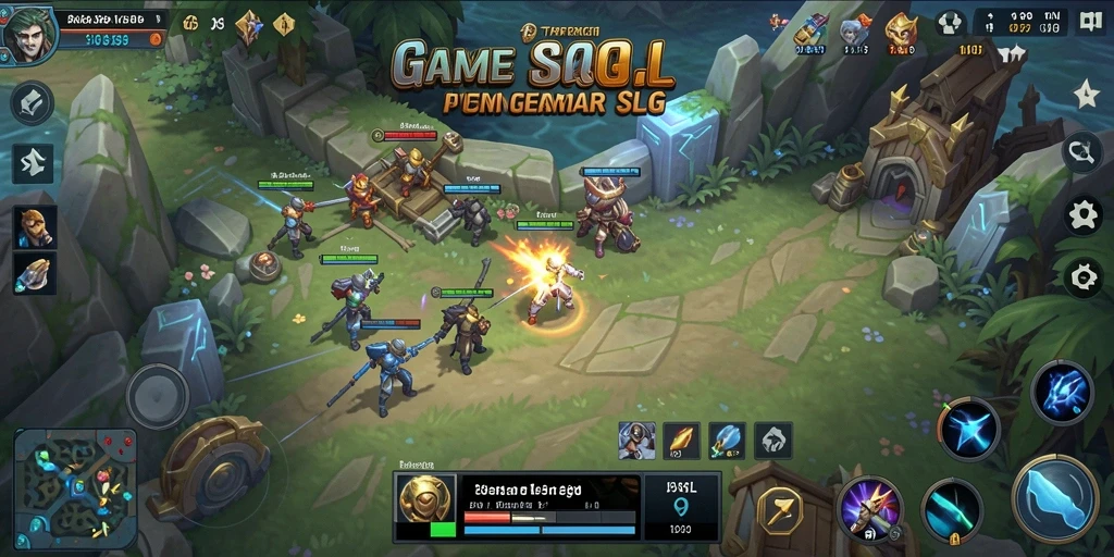 Tampilan gameplay menarik dari 9SL dengan strategi membangun kerajaan.