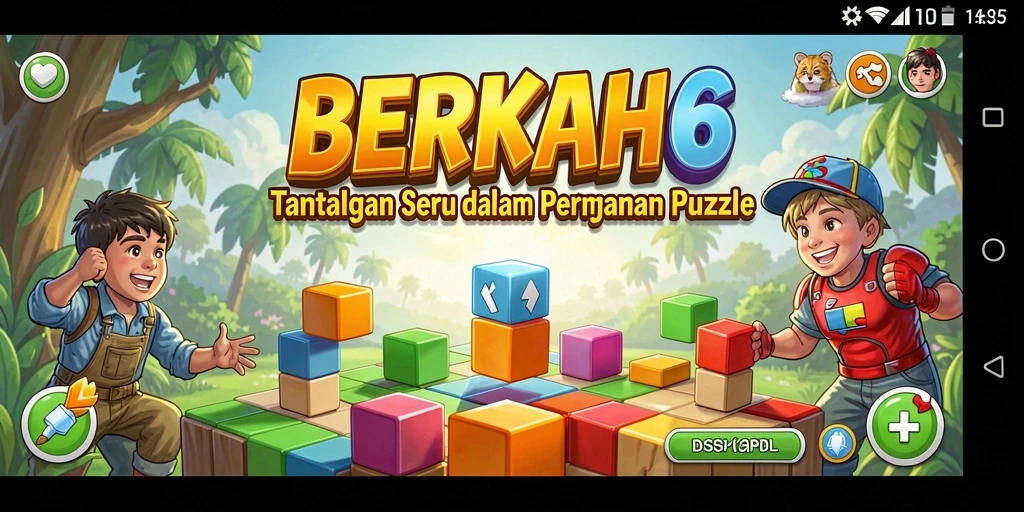 Tampak gameplay puzzle yang menantang dan menyenangkan di BERKAH6.
