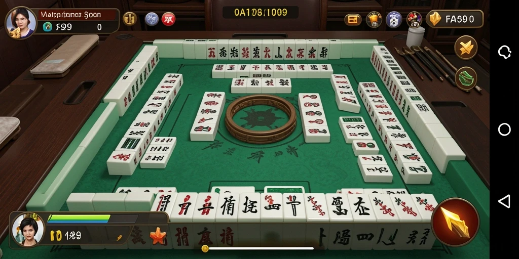 Tampilan gameplay Mahjong yang menarik dan penuh warna di FA99.