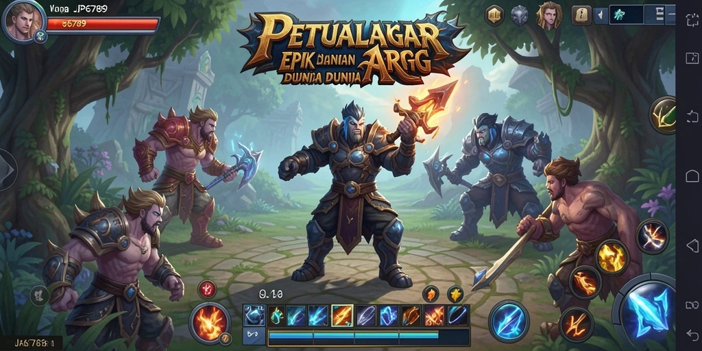 Tampilan gameplay yang seru di dunia ARPG JP6789.