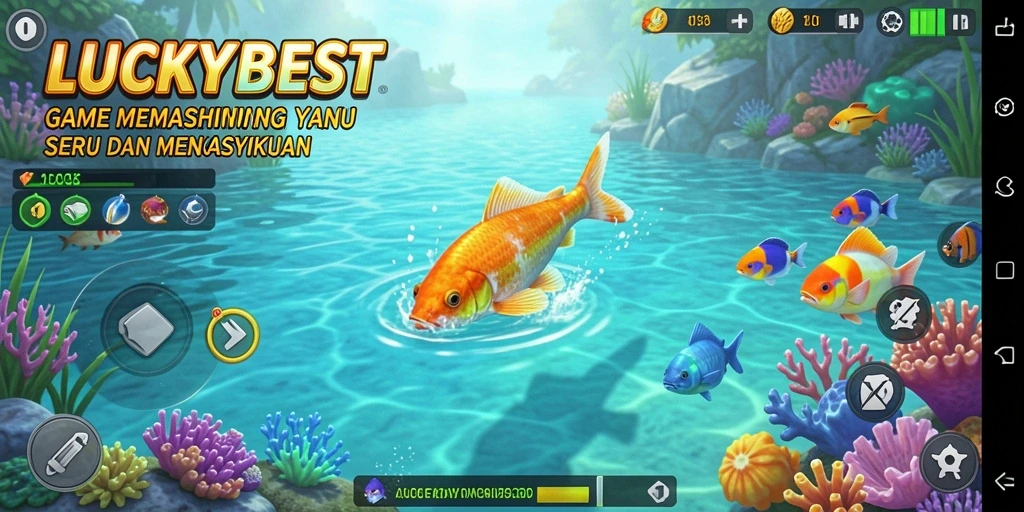 Tampilan gameplay LUCKYBEST dengan grafis memancing yang menakjubkan.
