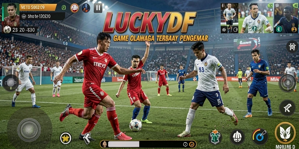 Screenshot gameplay seru di LUCKYDF dengan aksi olahraga nyata.