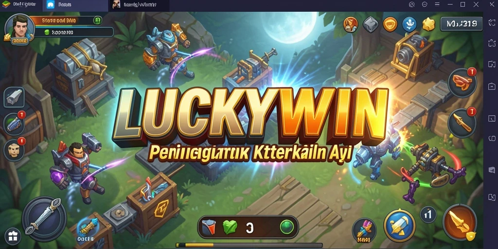 Tangkapan layar utama menampilkan aksi strategis dalam LUCKYWIN.