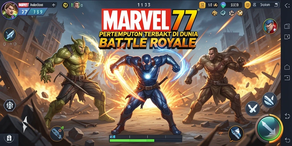 Tampilan gameplay seru dari MARVEL77 dalam pertempuran Battle Royale.