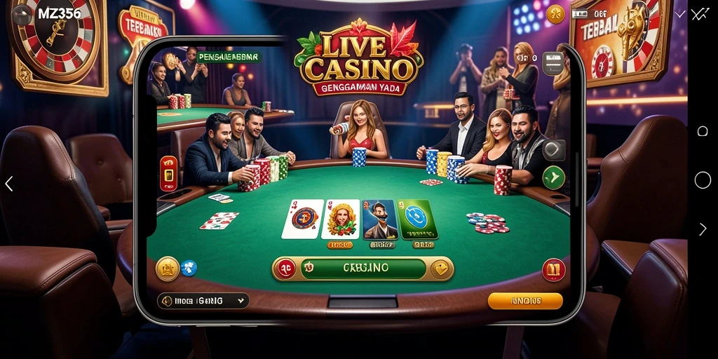 Gameplay mendebarkan dalam aplikasi Live Casino MZ356.