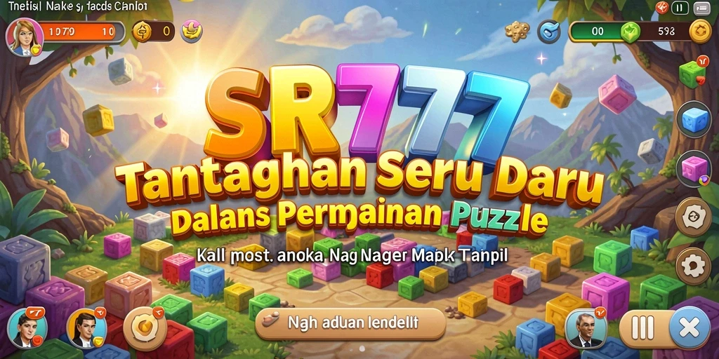 Tangkapan layar utama SR777 menampilkan gameplay Puzzle yang menarik.