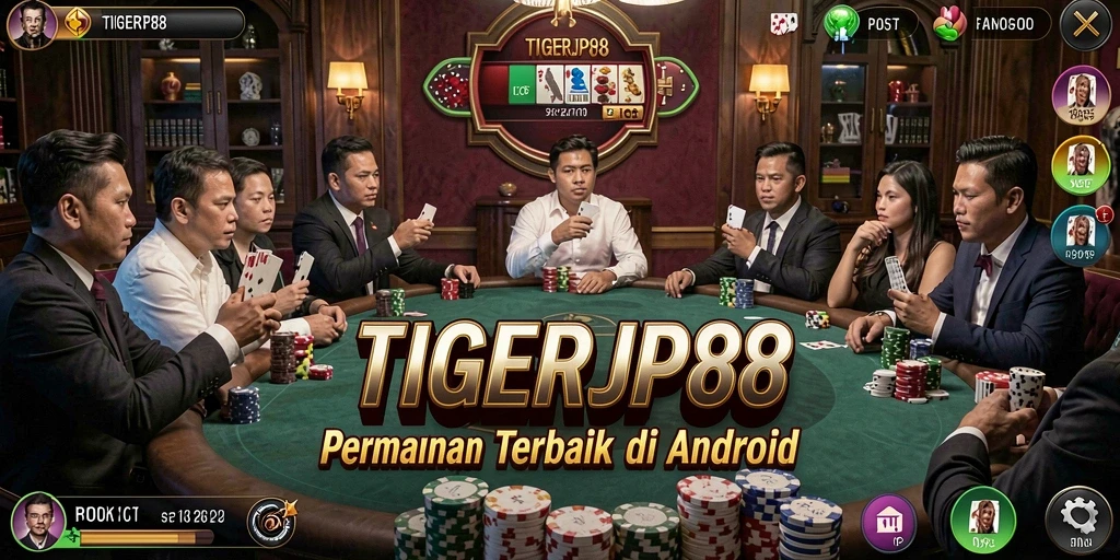Tampilan gameplay Poker yang seru dan menegangkan dalam TIGERJP88.