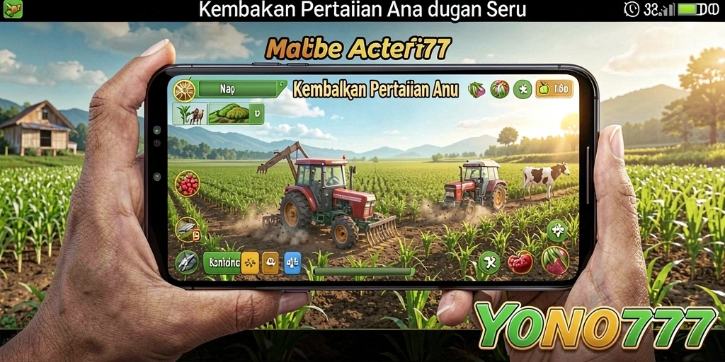 Tampak gameplay YONO777 dengan aktivitas bertani yang menyenangkan.
