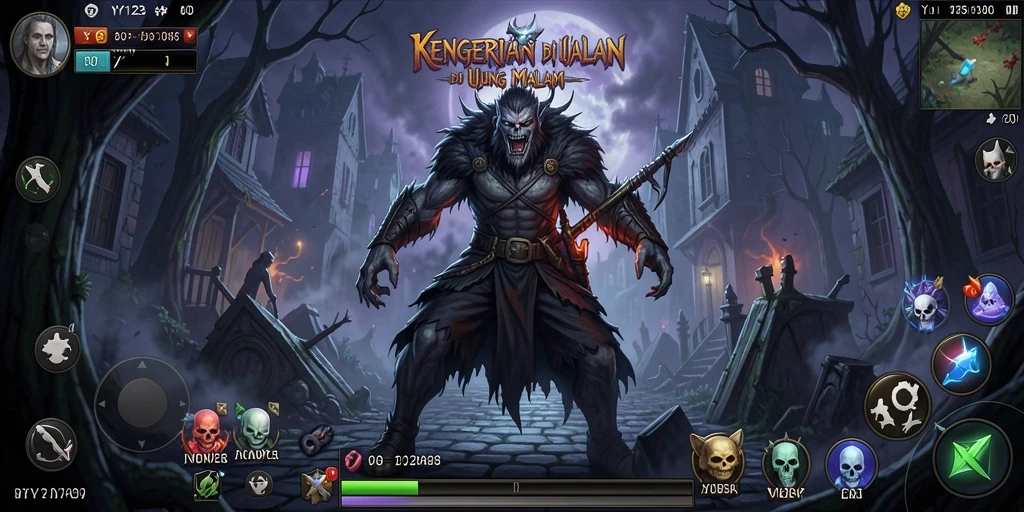 Screenshot gameplay YY123 menampilkan moment menegangkan dan menyeramkan.